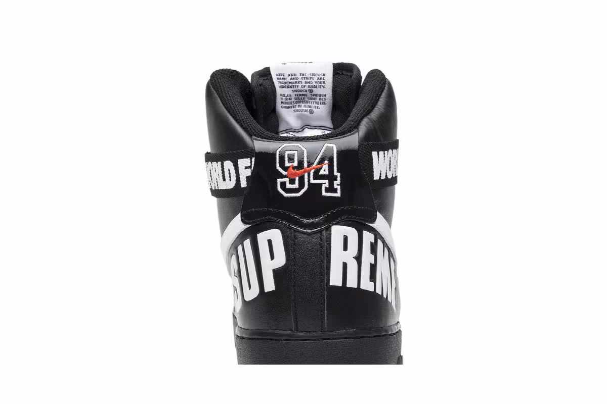 Supreme x Nike Air Force 1 High SP Black, view 8