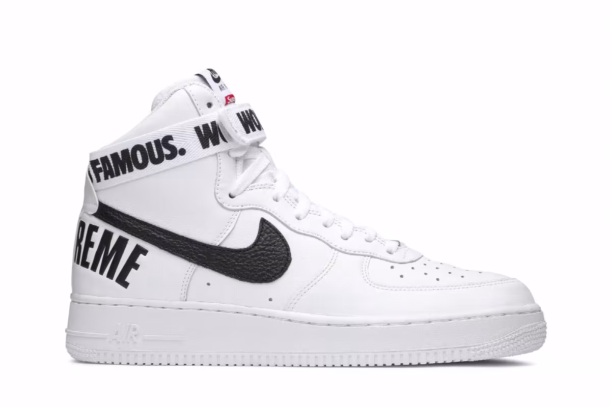 Supreme x Nike Air Force 1 High Supreme White, view 2