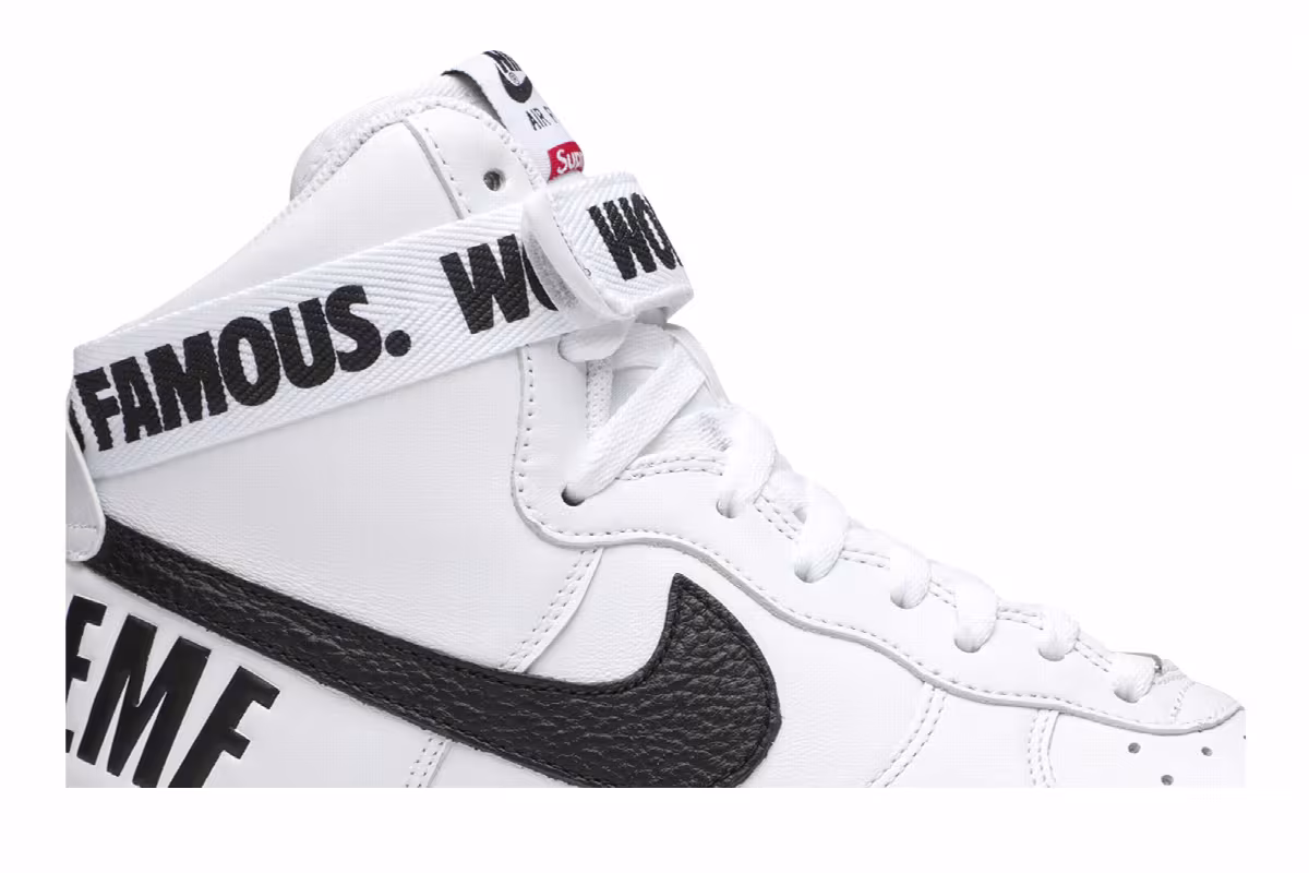 Supreme x Nike Air Force 1 High Supreme White, view 3