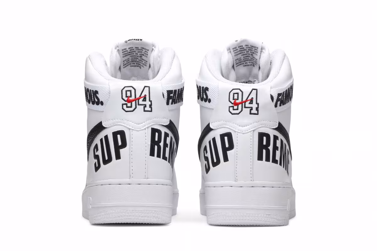 Supreme x Nike Air Force 1 High Supreme White, view 7