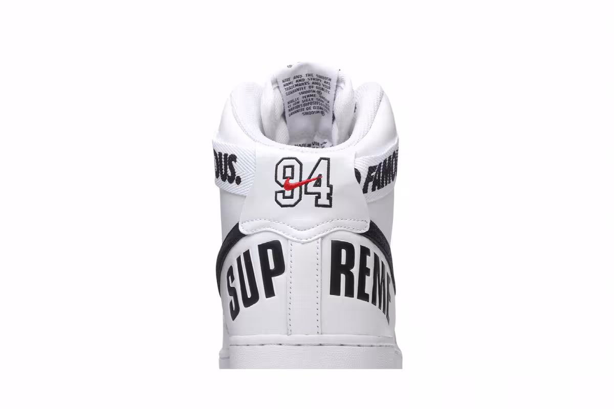 Supreme x Nike Air Force 1 High Supreme White, view 8