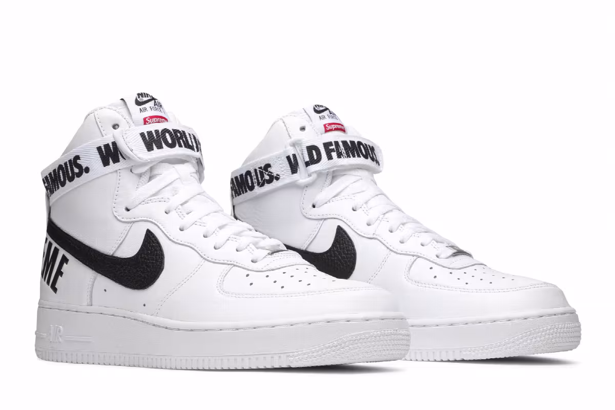 Supreme x Nike Air Force 1 High Supreme White, view 9