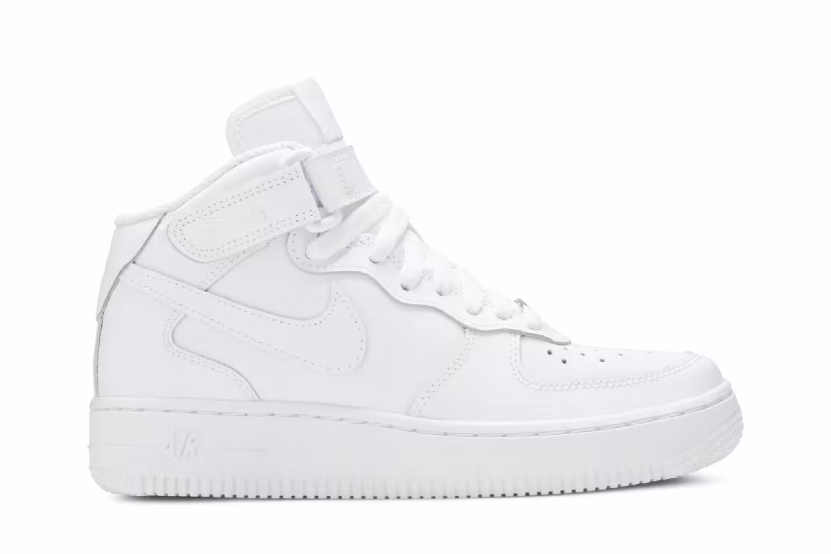 Nike Air Force 1 Mid White, view 2