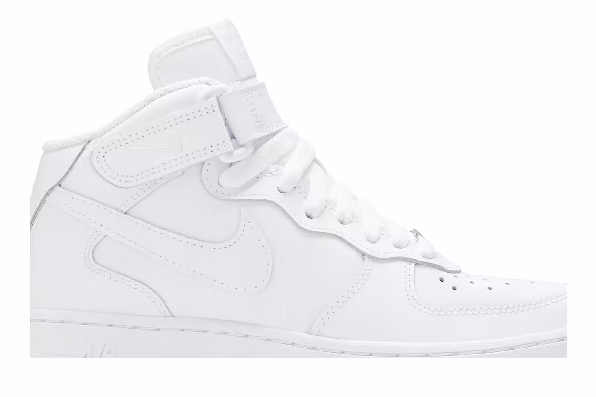 Nike Air Force 1 Mid White, view 3