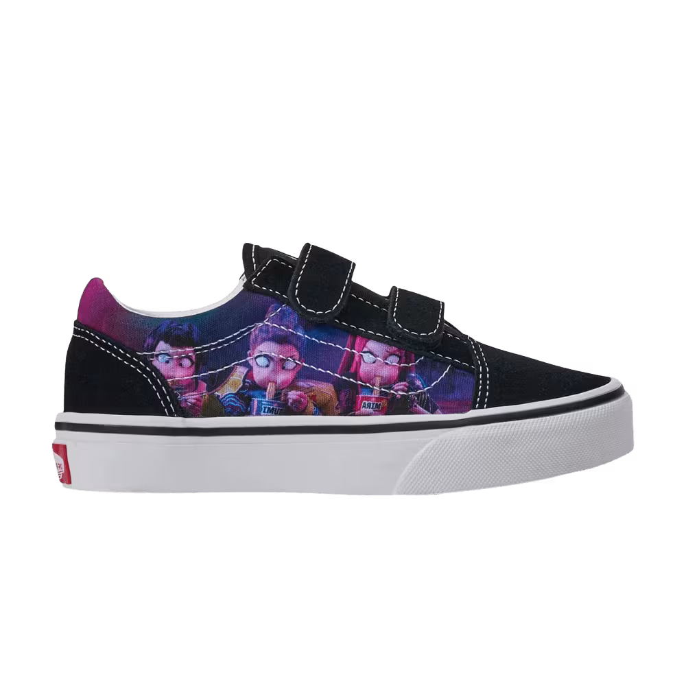 K-Pop Demon Hunters x Vans Old Skool Little Kid Black Purple