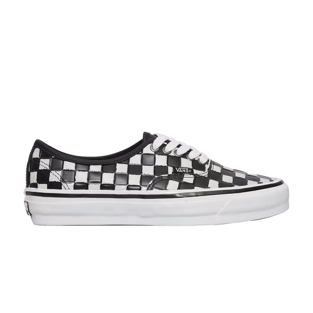 Vans Authentic 44 Vibram Leather Checkerboard - Black White
