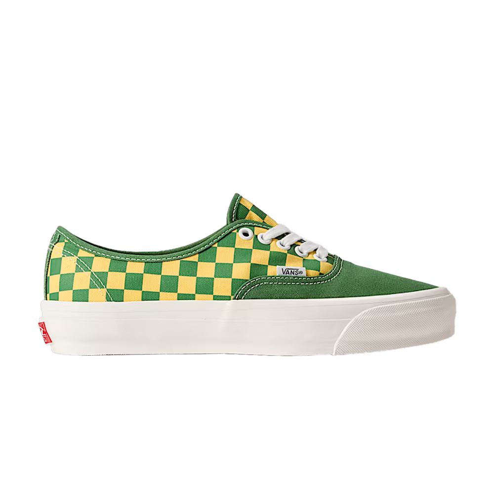Vans Authentic 44 LX Checkerboard - Fairway Green Yellow