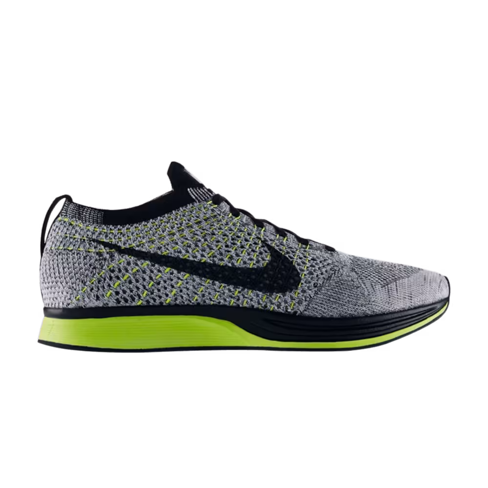 Nike Flyknit Racer Black White Volt