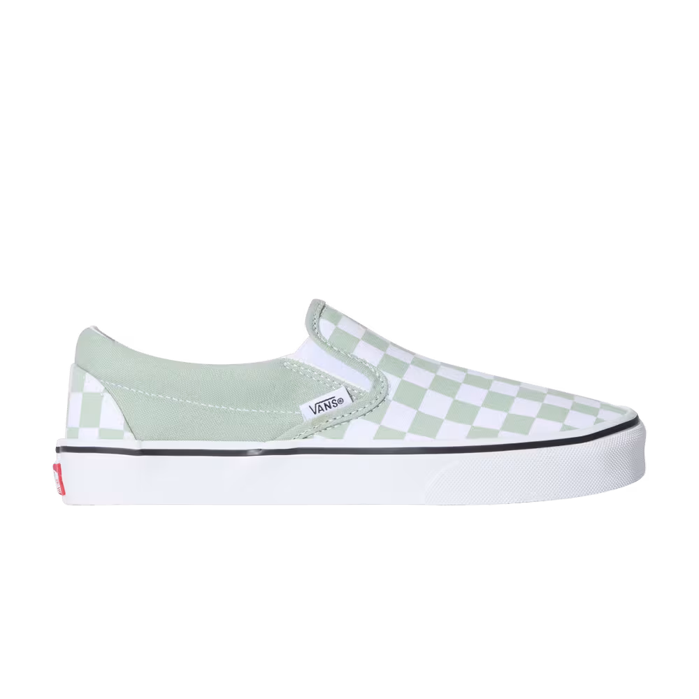 Vans Classic Slip-On Checkerboard - Grey Mint Green