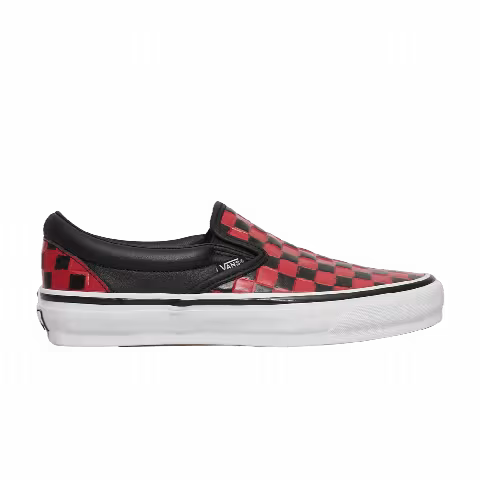 Vans Classic Slip-On 98 Vibram 'Leather Checkerboard - Black Racing Red'