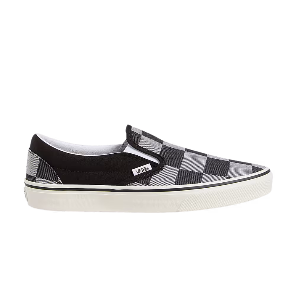Vans Classic Slip-On Black Large Checkerboard
