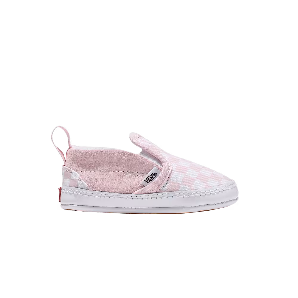 Vans Classic Slip-On V Crib Checkerboard - Pink True White