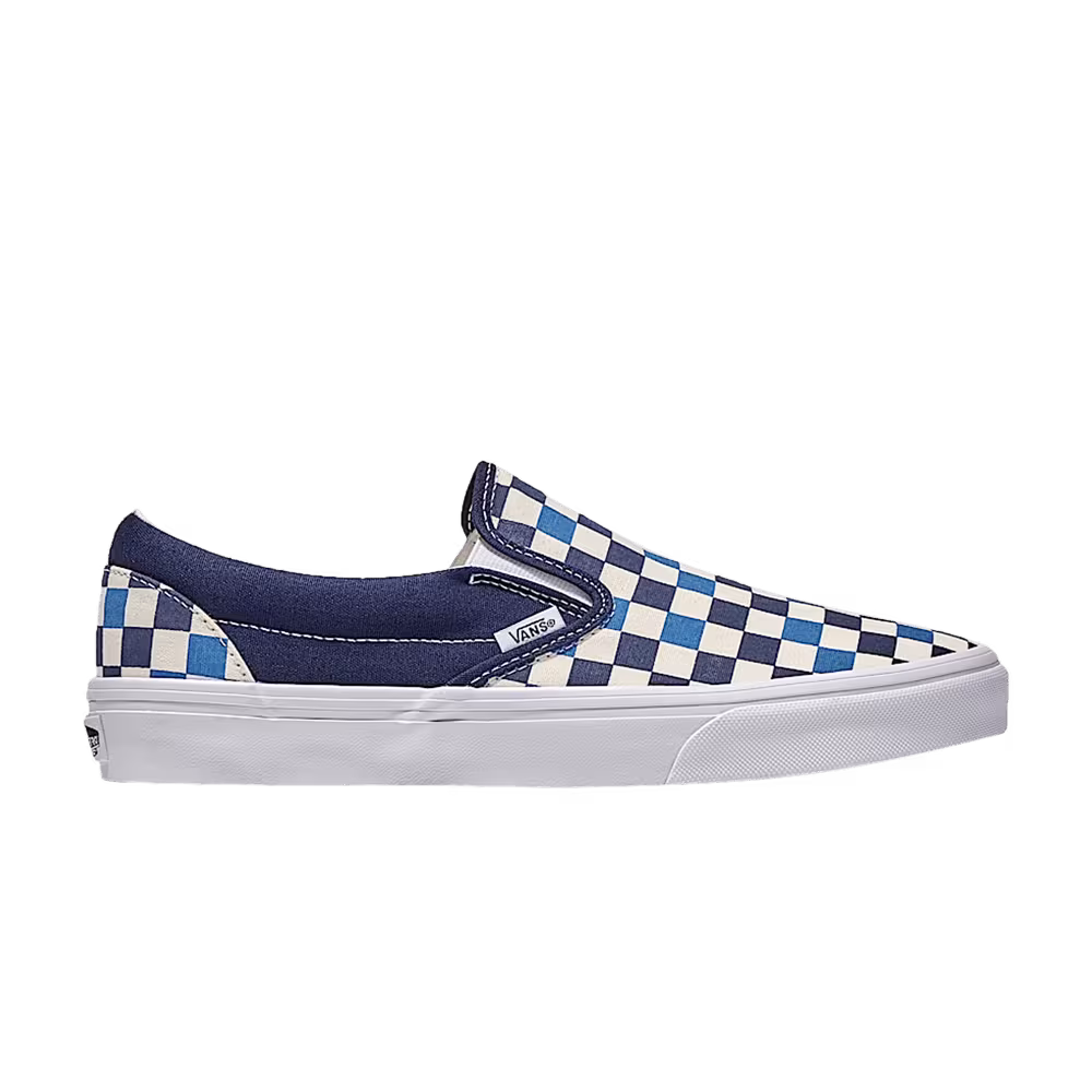 Vans Classic Slip-On Checkerboard - Navy Blue White