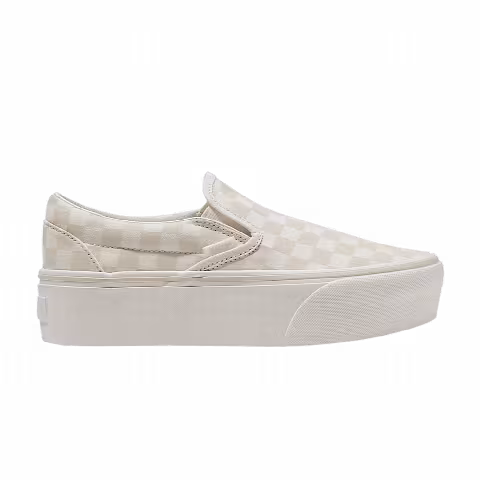 Vans Classic Slip-On Stackform 'Checkerboard - Turtledove Beige'