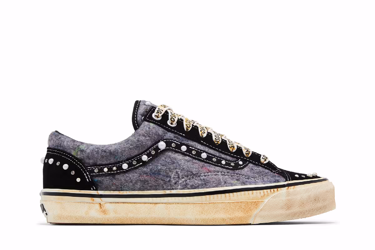 SATOSHI NAKAMOTO x Vans Old Skool Reissue 36 Speckled Moving Blanket Grey, view 2