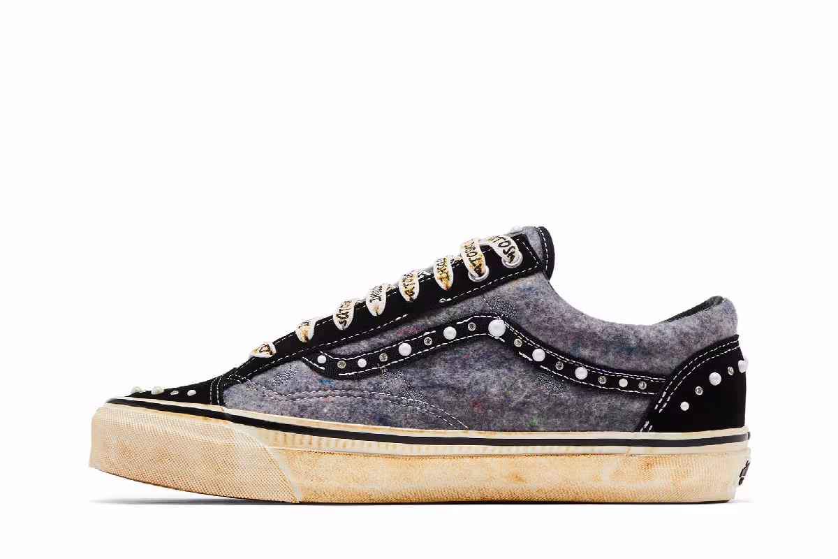 SATOSHI NAKAMOTO x Vans Old Skool Reissue 36 Speckled Moving Blanket Grey, view 4