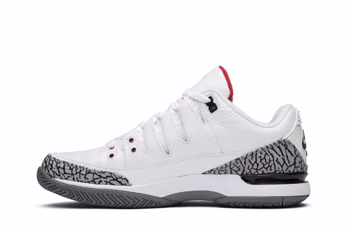 Nike Zoom Vapor Tour AJ3 White Cement, view 4
