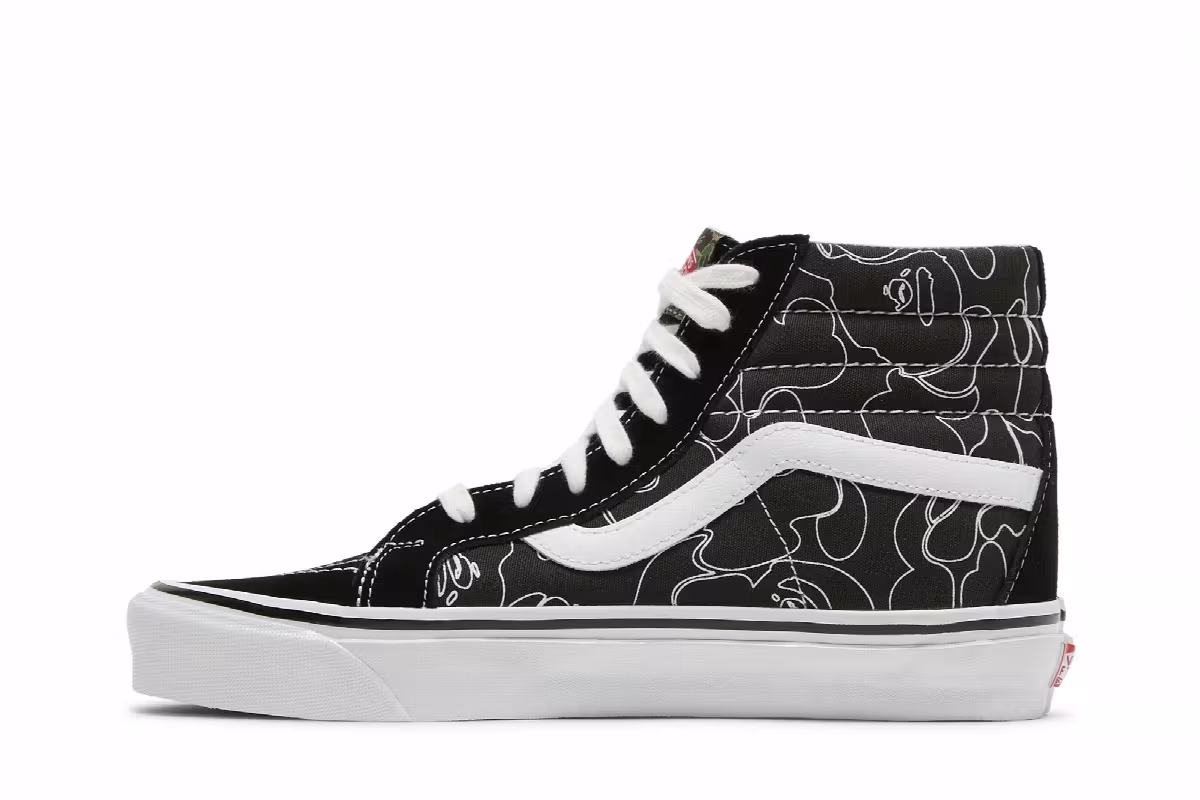 BAPE x Vans Sk8-Hi 38 DX Lined Camo, view 4