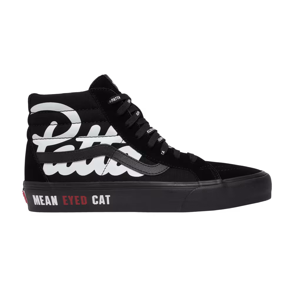 Patta x Vans Vault Sk8-Hi Reissue VLT LX Mean Eyed Cat - Black