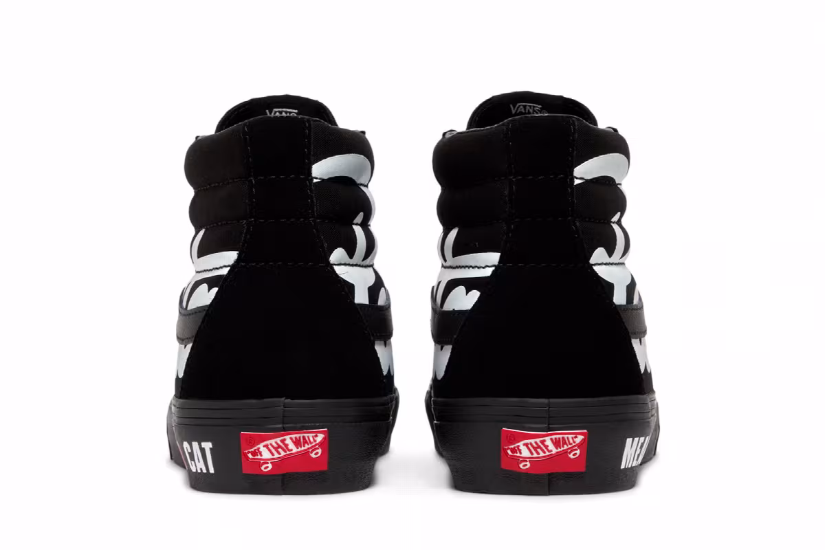 Patta x Vans Vault Sk8-Hi Reissue VLT LX Mean Eyed Cat - Black, view 7