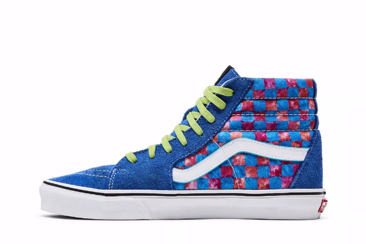 Awake NY x Vans Sk8-Hi Blue Checkerboard, view 4