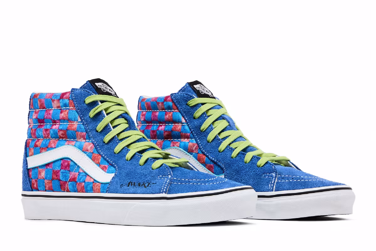 Awake NY x Vans Sk8-Hi Blue Checkerboard, view 9