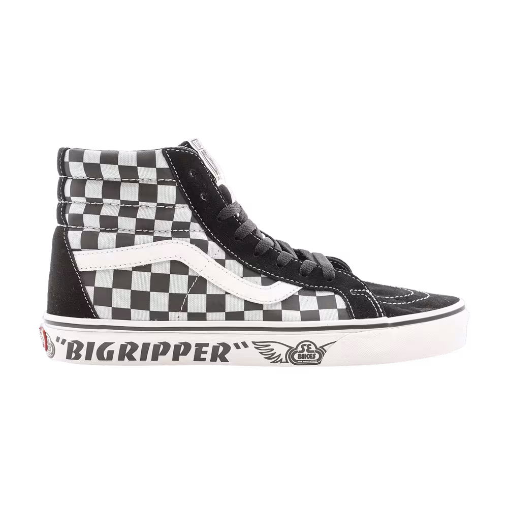 SE Bikes x Vans Sk8-Hi Reissue Big Ripper - Black Reflective Checkerboard
