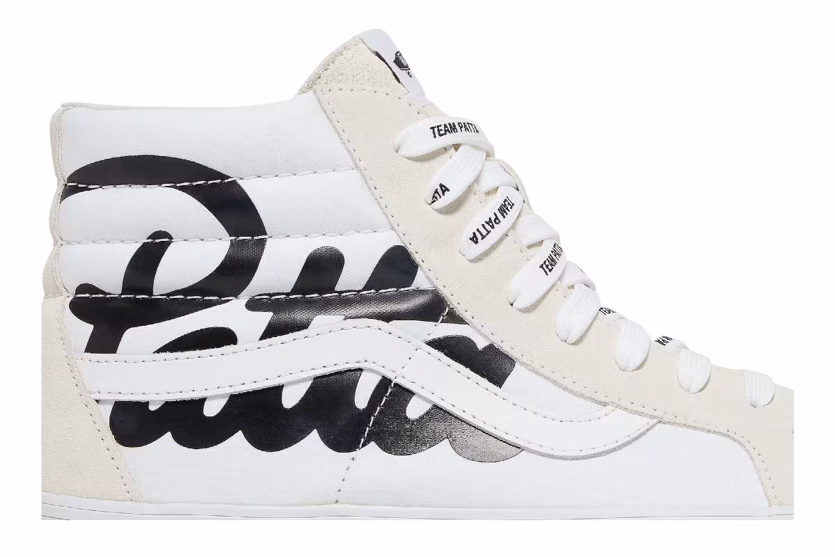 Patta x Vans Vault Sk8-Hi Reissue VLT LX Mean Eyed Cat - White, view 3
