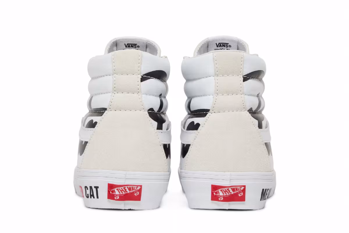 Patta x Vans Vault Sk8-Hi Reissue VLT LX Mean Eyed Cat - White, view 7