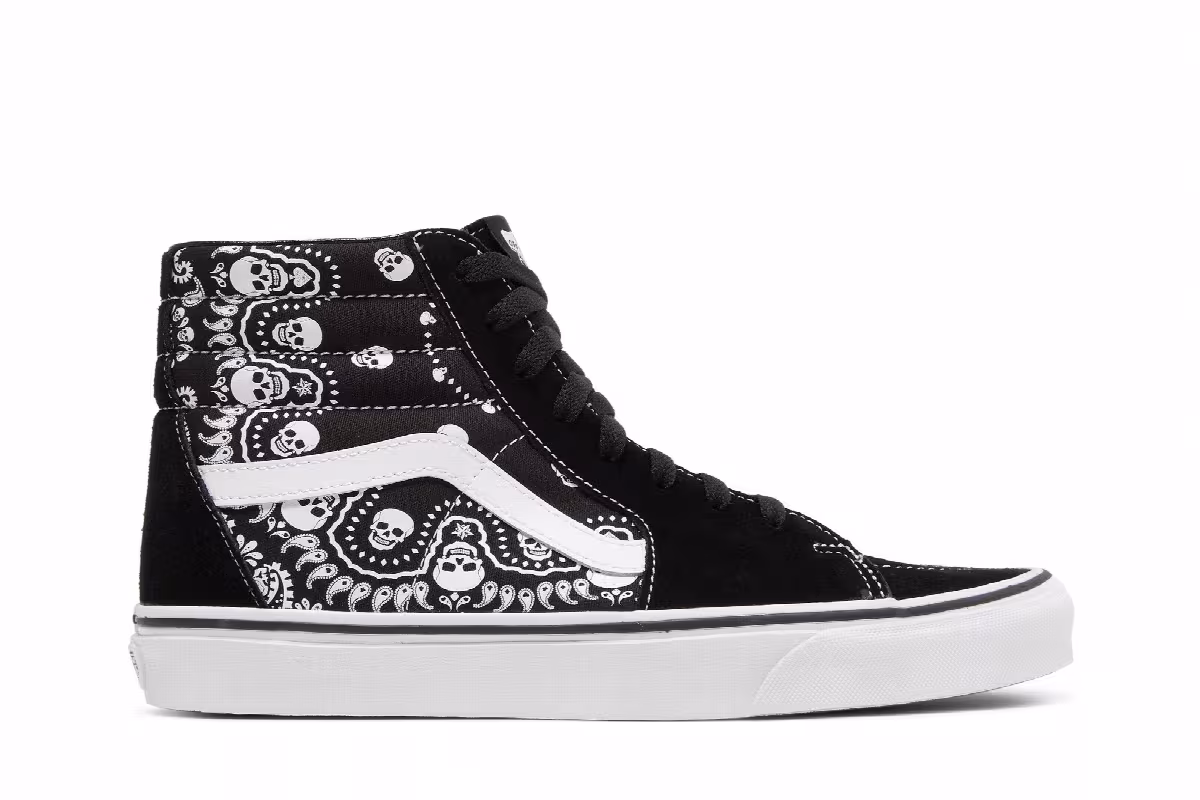 Vans Sk8-Hi Bandana - Black, view 2