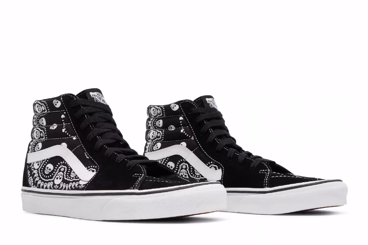 Vans Sk8-Hi Bandana - Black, view 9