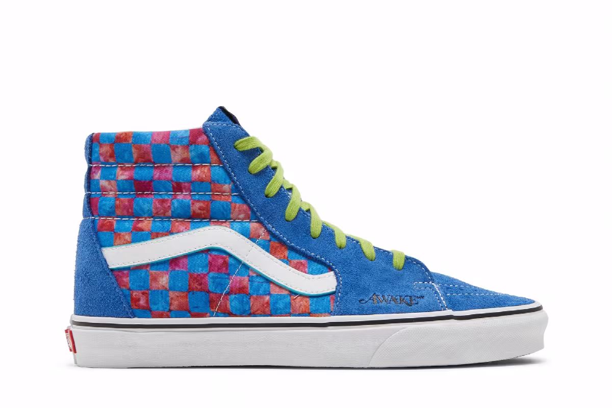 Vans Awake NY x Sk8-Hi Pink Checkerboard, view 2