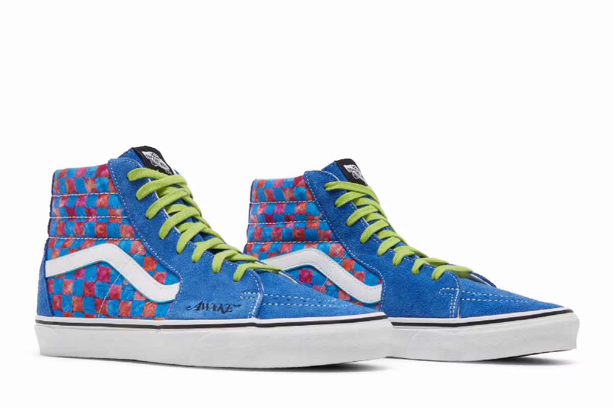 Vans Awake NY x Sk8-Hi Pink Checkerboard, view 9