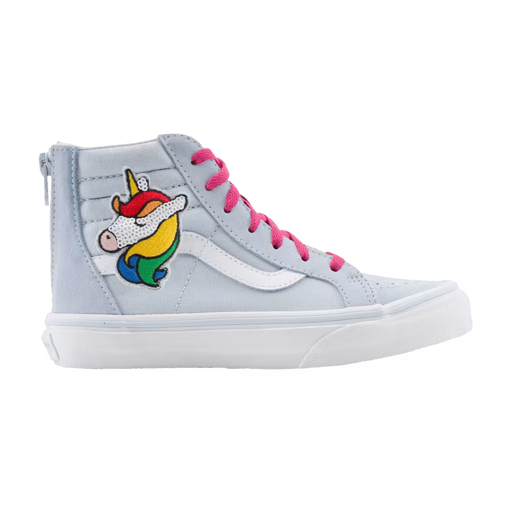 Vans Sk8-Hi Zip Kids Sequin Patch - Unicorn
