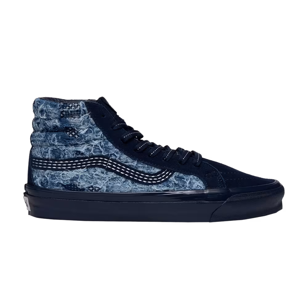 FDMTL x Vans OG Sk8-Hi LX Distressed Indigo