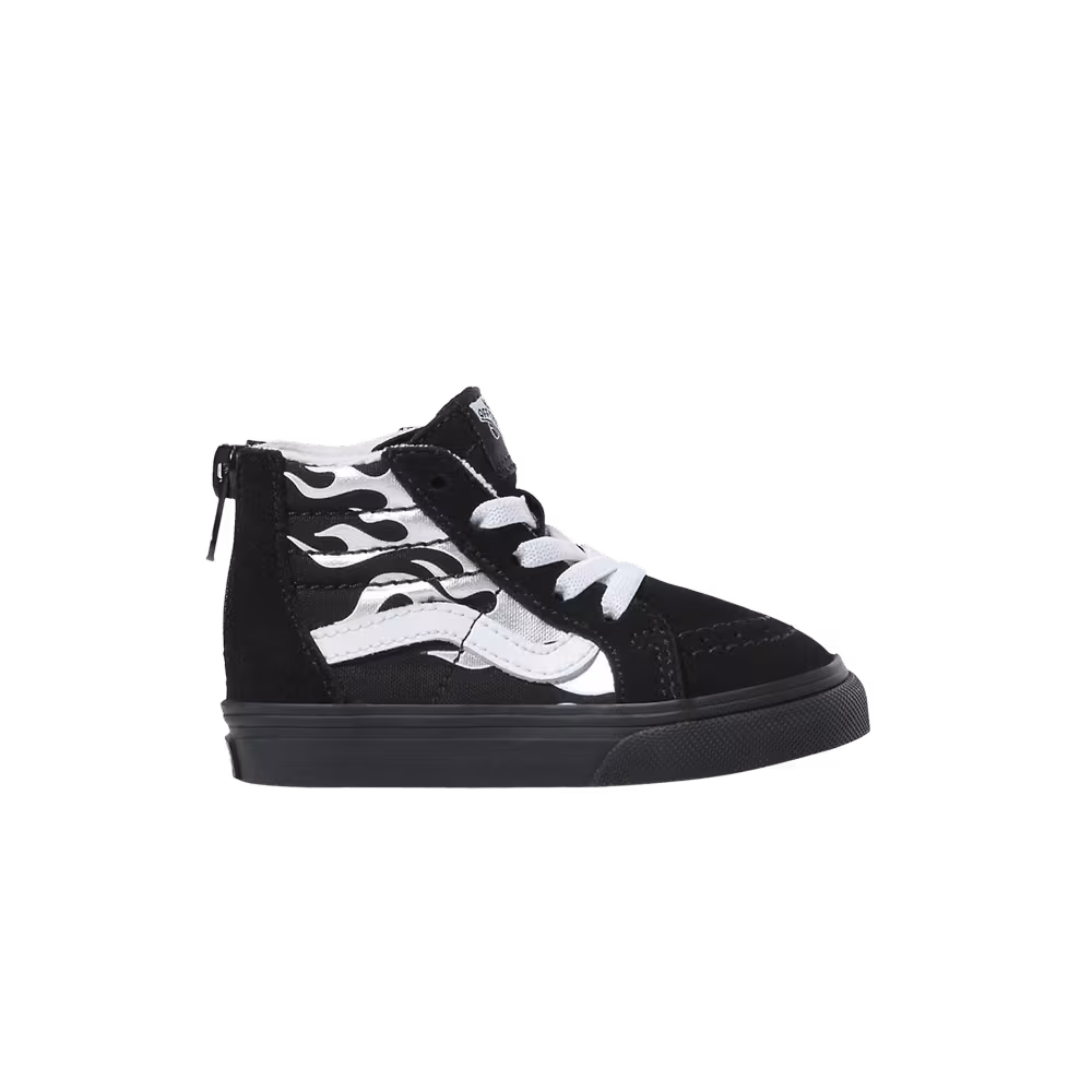 Vans Sk8-Hi Zip Toddler Metallic Flame - Black Silver