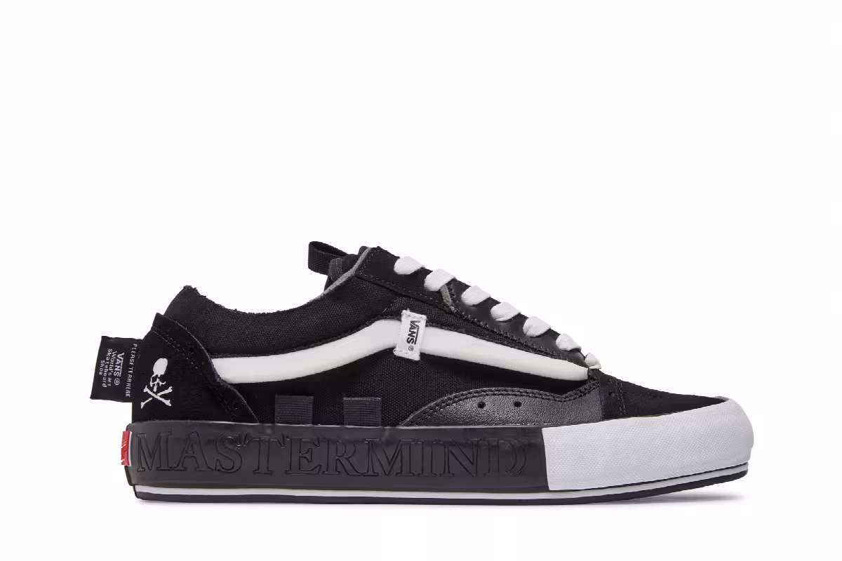 END. x Mastermind Japan x Vans Old Skool Black, view 2
