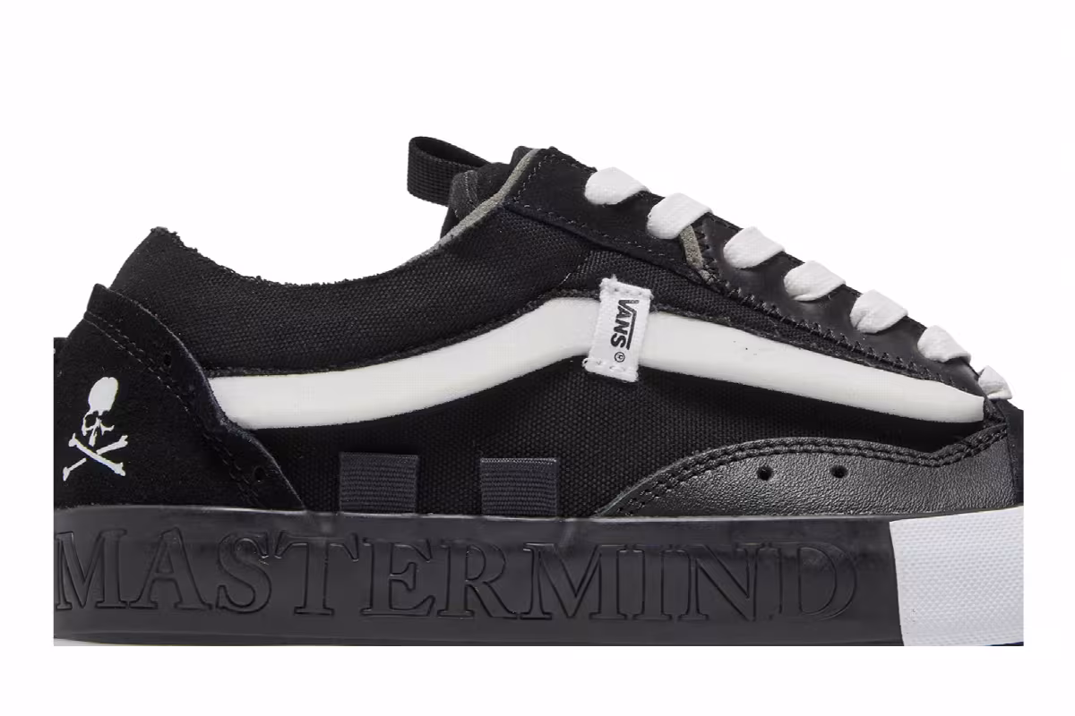 END. x Mastermind Japan x Vans Old Skool Black, view 3