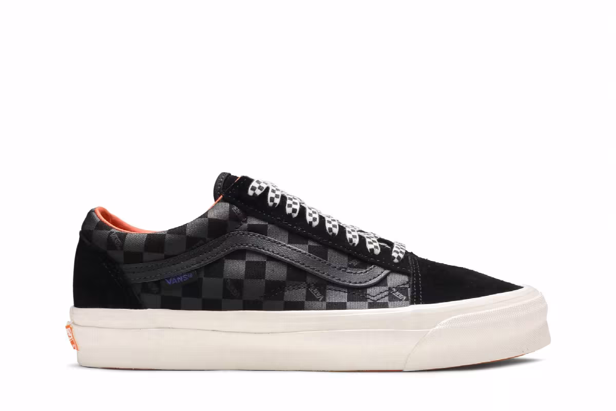 Porter-Yoshida & Co. x Vans OG Old Skool LX Floral Checkerboard - Black, view 2