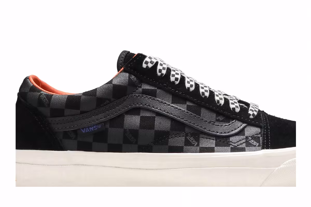 Porter-Yoshida & Co. x Vans OG Old Skool LX Floral Checkerboard - Black, view 3