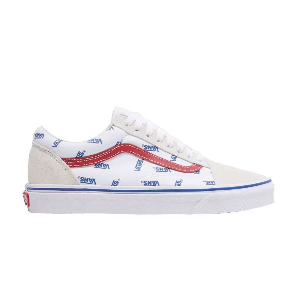 Vans Old Skool All Over Logo - White