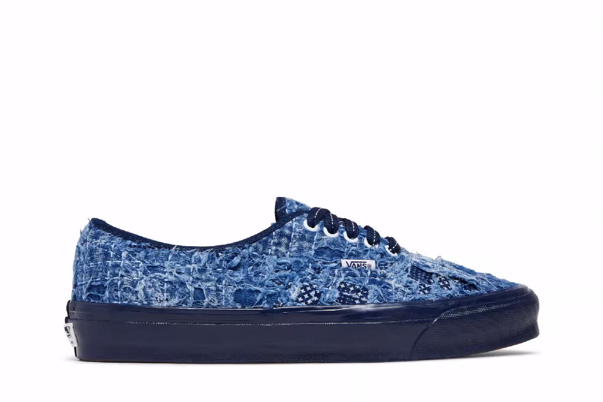 FDMTL x Vans OG Authentic LX Distressed Indigo, view 2