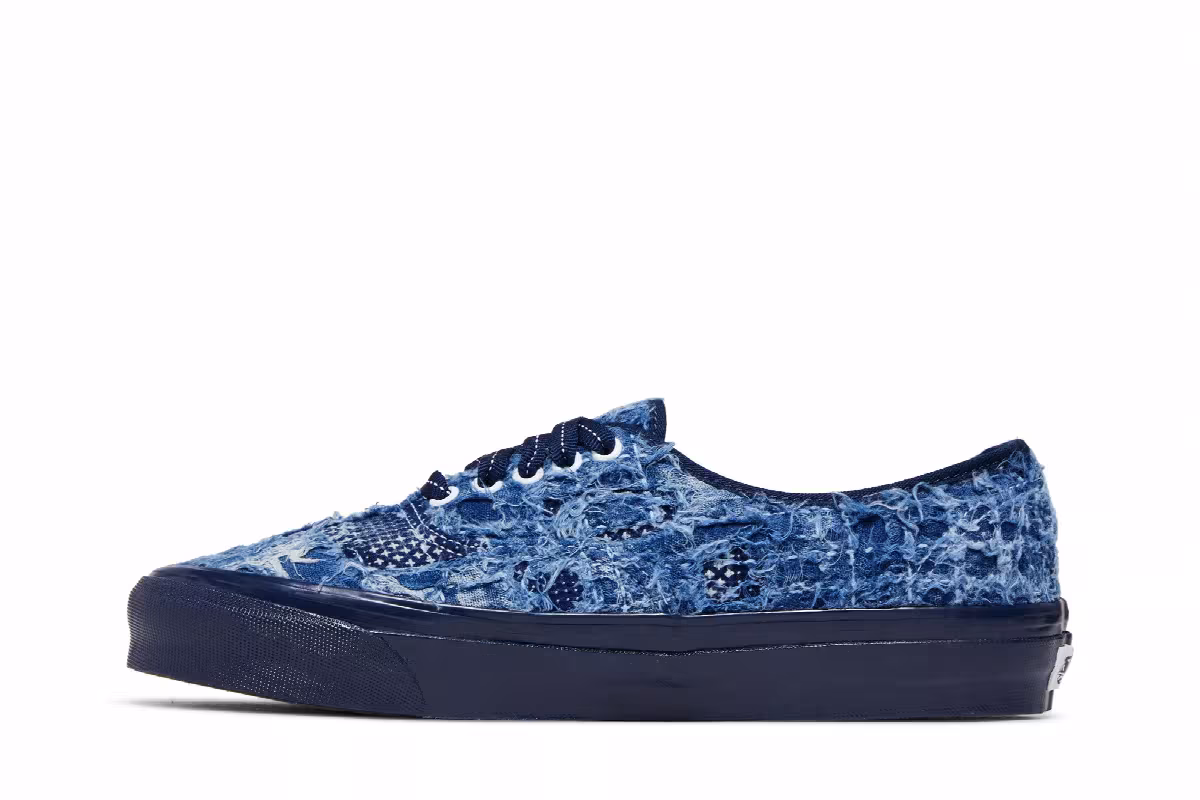 FDMTL x Vans OG Authentic LX Distressed Indigo, view 4