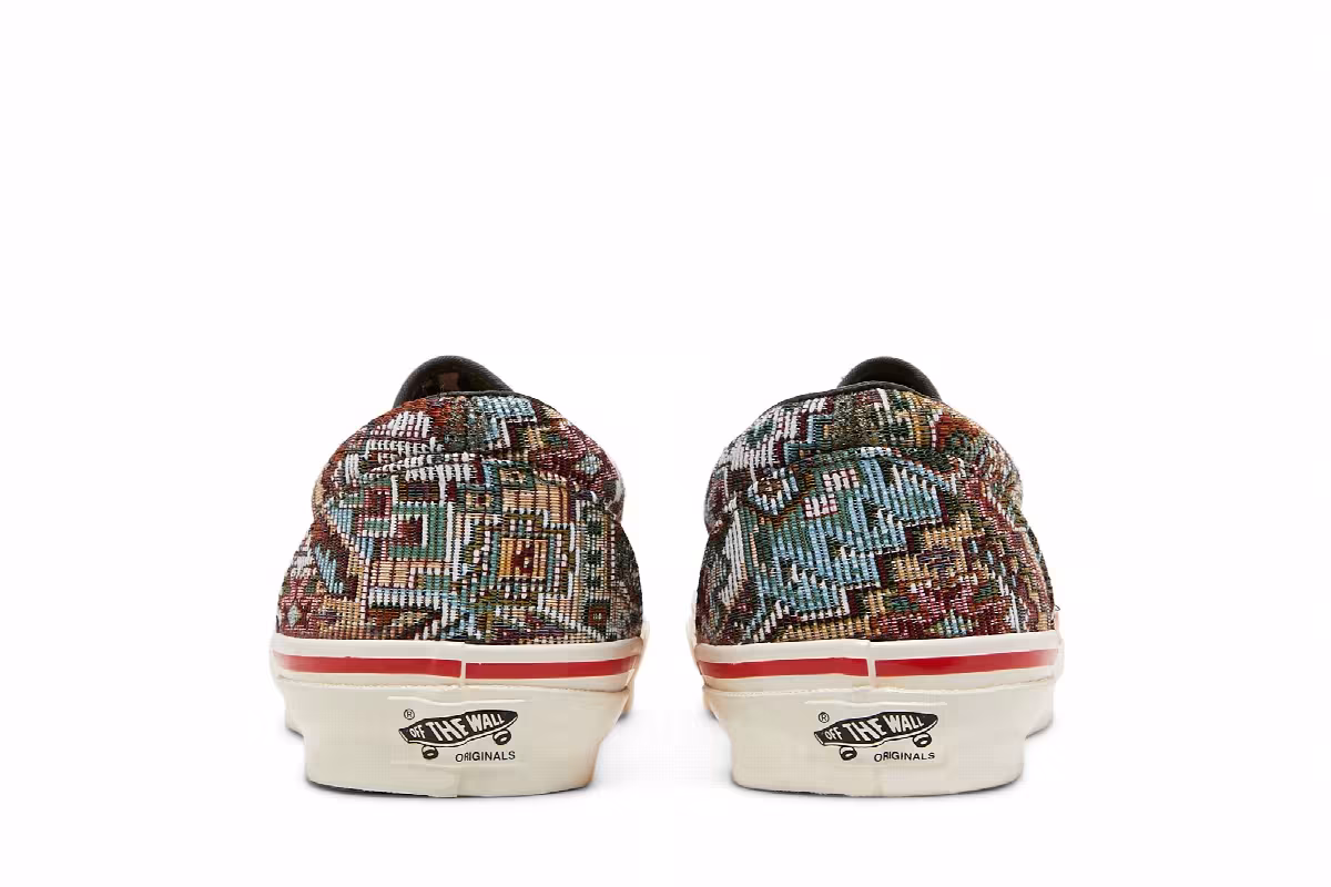 Nigel Cabourn x Vans OG Classic Slip-On LX Carpet Green Mix, view 7