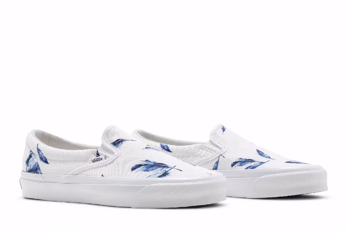 Kith x Vans Vault OG Classic Slip-On LX Feathers, view 9