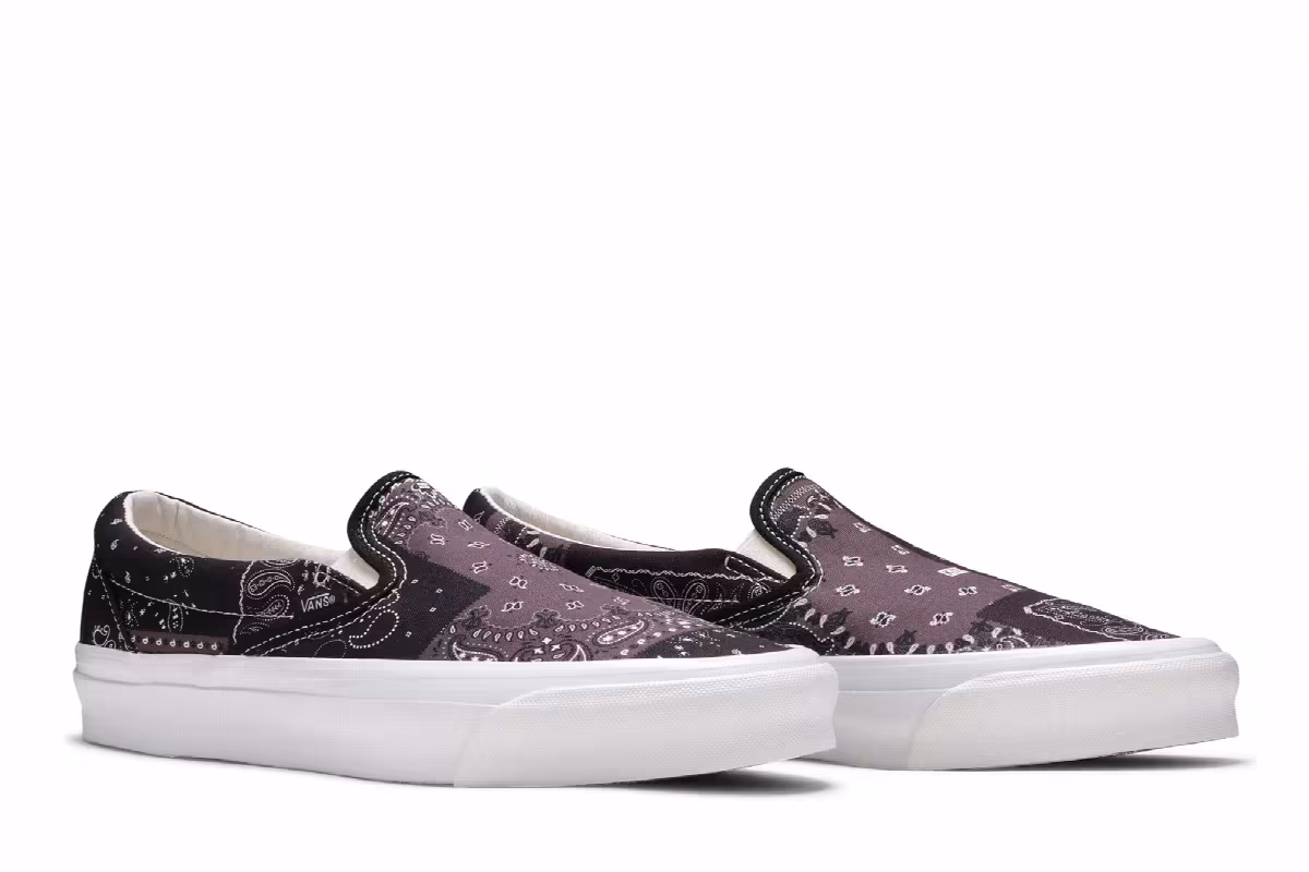 Kith x Vans Vault OG Classic Slip-On LX Bandana - Moonless Night, view 9