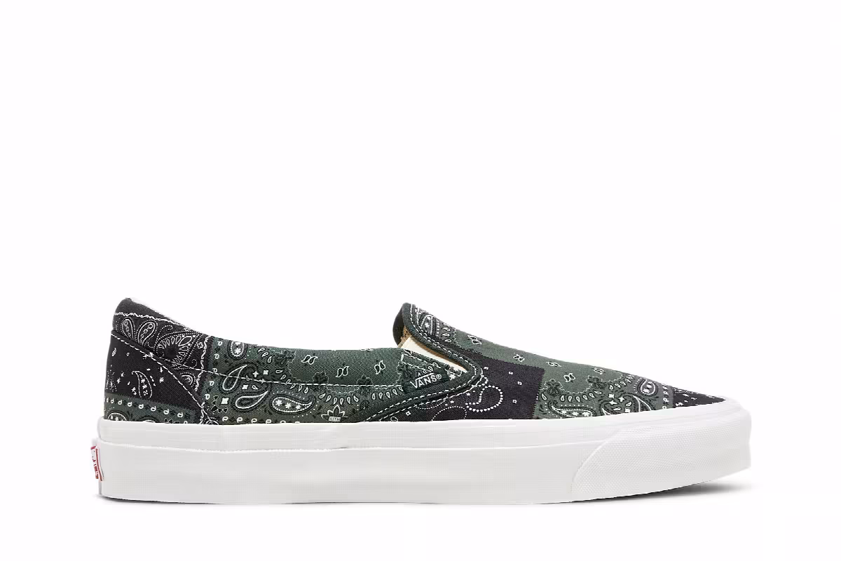 Kith x Vans Vault OG Classic Slip-On LX Bandana - Scarab, view 2