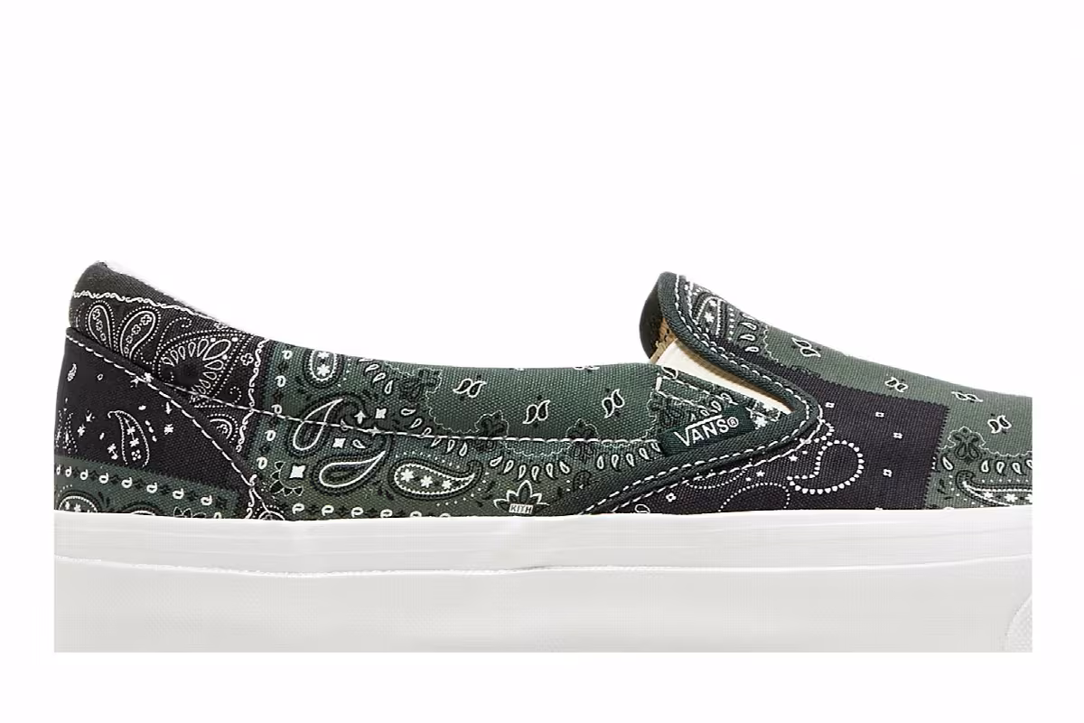 Kith x Vans Vault OG Classic Slip-On LX Bandana - Scarab, view 3