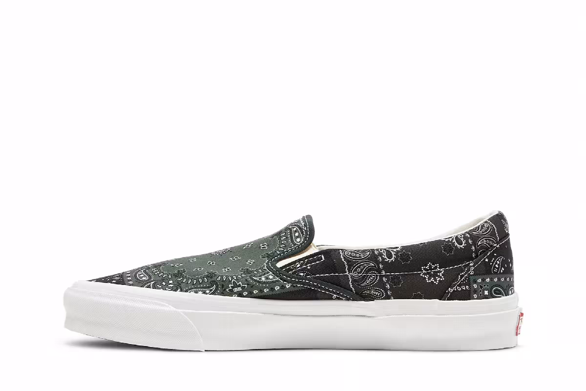 Kith x Vans Vault OG Classic Slip-On LX Bandana - Scarab, view 4