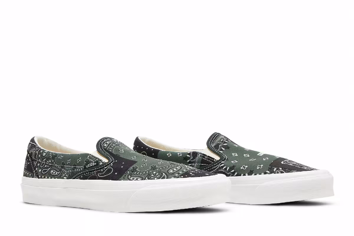 Kith x Vans Vault OG Classic Slip-On LX Bandana - Scarab, view 9